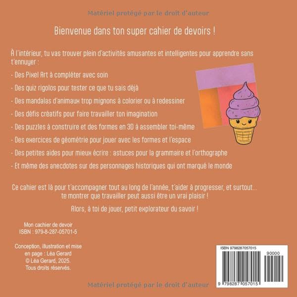 Mon cahier de devoir